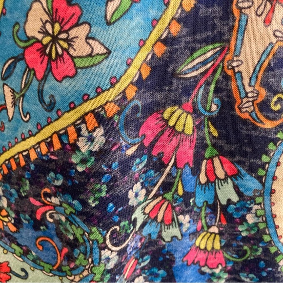 AMMA Made in LA 3/4 Sleeve Floral Print Flare  Dress Sz S 70’s Style Hippie Boho - Picture 6 of 10